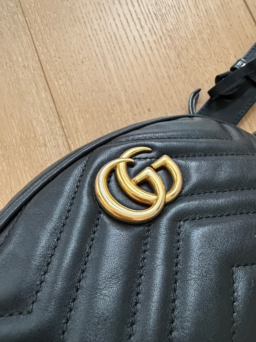 Gucci Marmont Matelasse Leather belt bag Quilted Leather GG Belt bag size 85 - Picture 8 of 9